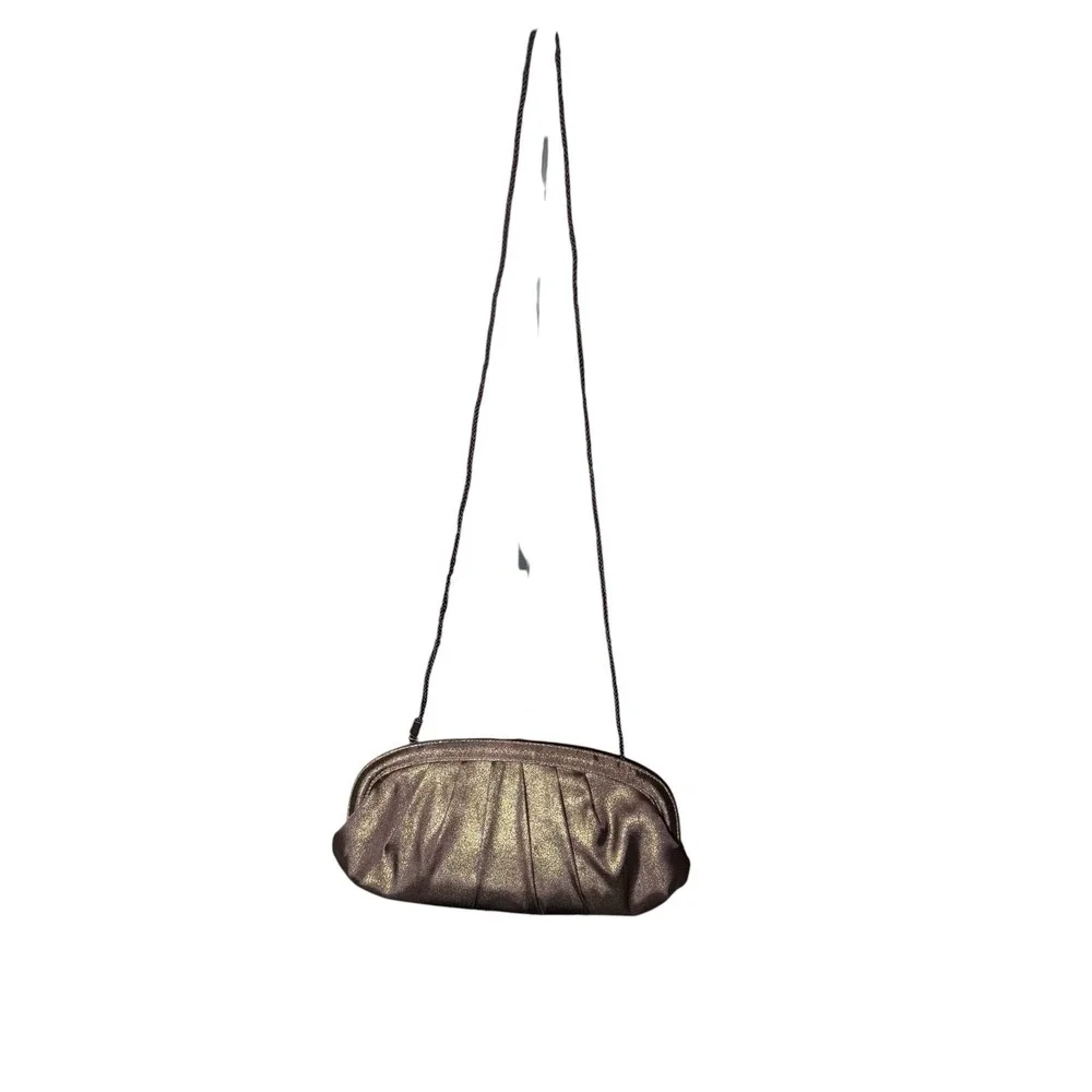 La Regale Evening Bag Womens Small‎ Brown Excellent Iridescent Clutch